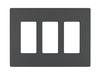 Legrand Canada - Three-Gang Screwless Wall Plate - Graphite- Union Lighting Luminaires Decor