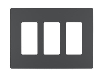Legrand Canada - Three-Gang Screwless Wall Plate - Graphite- Union Lighting Luminaires Decor