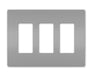 Legrand Canada - Three-Gang Screwless Wall Plate - Gray- Union Lighting Luminaires Decor