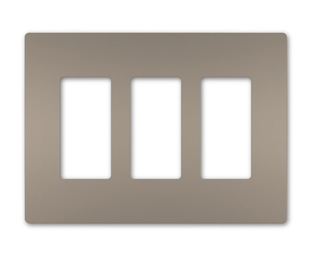 Legrand Canada - Three-Gang Screwless Wall Plate - Nickel- Union Lighting Luminaires Decor