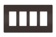Legrand Canada - Four-Gang Screwless Wall Plate - Brown- Union Lighting Luminaires Decor