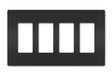 Legrand Canada - Four-Gang Screwless Wall Plate - Black- Union Lighting Luminaires Decor