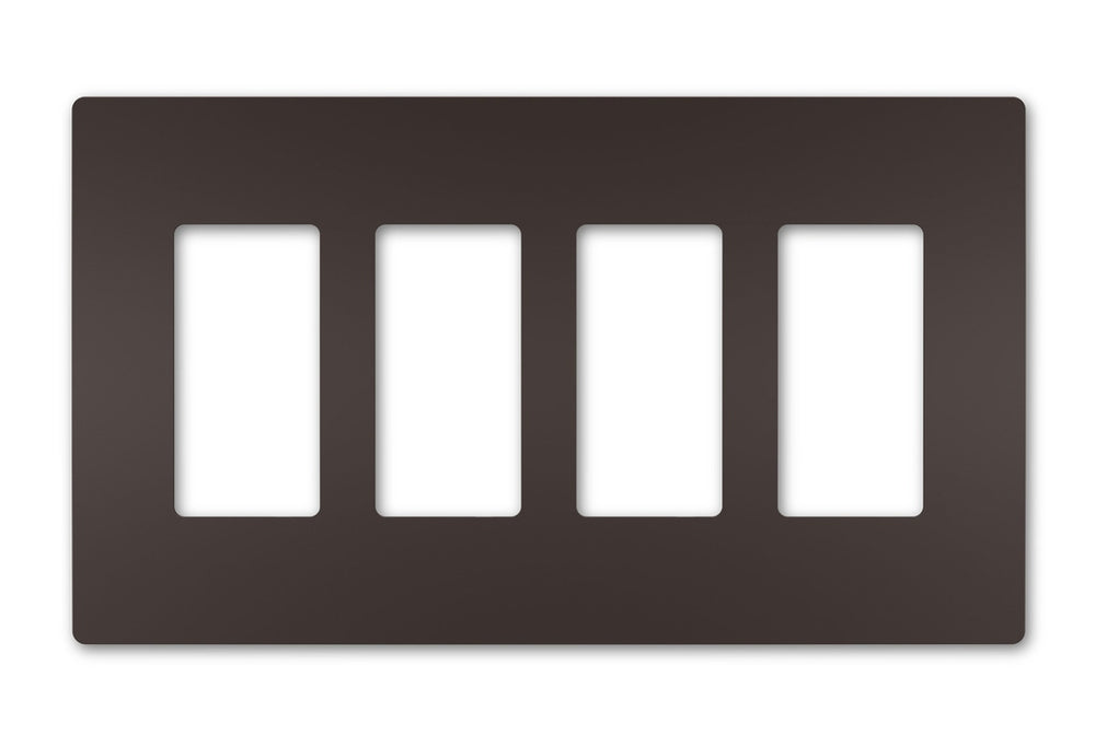Legrand Canada - Four-Gang Screwless Wall Plate - Dark Bronze- Union Lighting Luminaires Decor