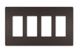 Legrand Canada - Four-Gang Screwless Wall Plate - Dark Bronze- Union Lighting Luminaires Decor