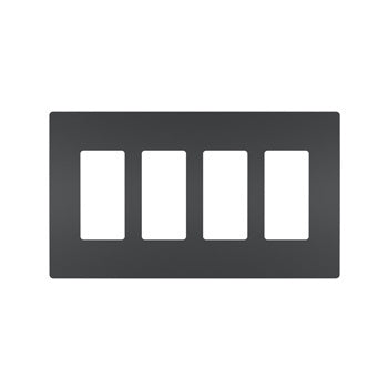 Legrand Canada - Four-Gang Screwless Wall Plate - Graphite- Union Lighting Luminaires Decor