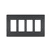 Legrand Canada - Four-Gang Screwless Wall Plate - Graphite- Union Lighting Luminaires Decor