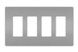 Legrand Canada - Four-Gang Screwless Wall Plate - Gray- Union Lighting Luminaires Decor