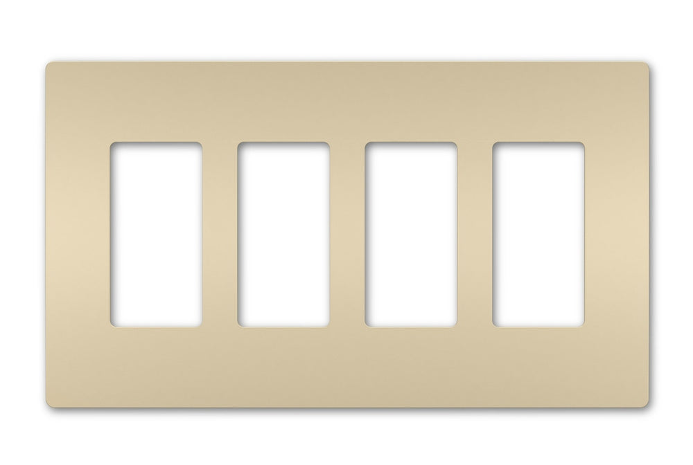 Legrand Canada - Four-Gang Screwless Wall Plate - Ivory- Union Lighting Luminaires Decor
