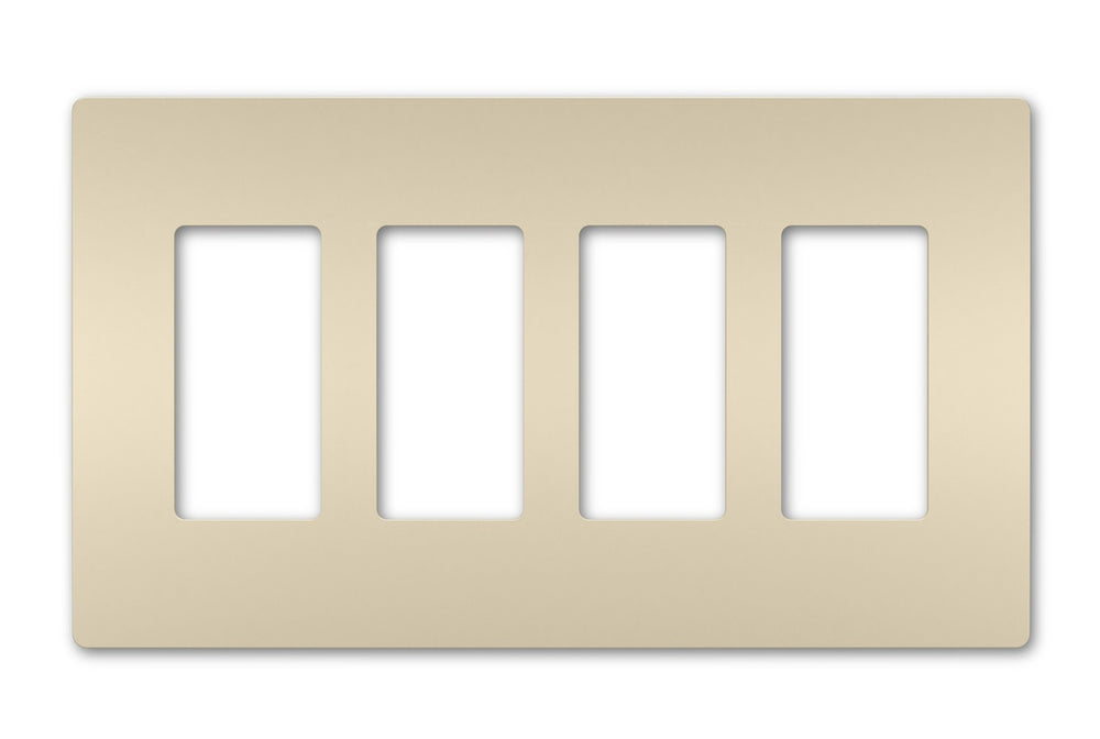 Legrand Canada - Four-Gang Screwless Wall Plate - Light Almond- Union Lighting Luminaires Decor