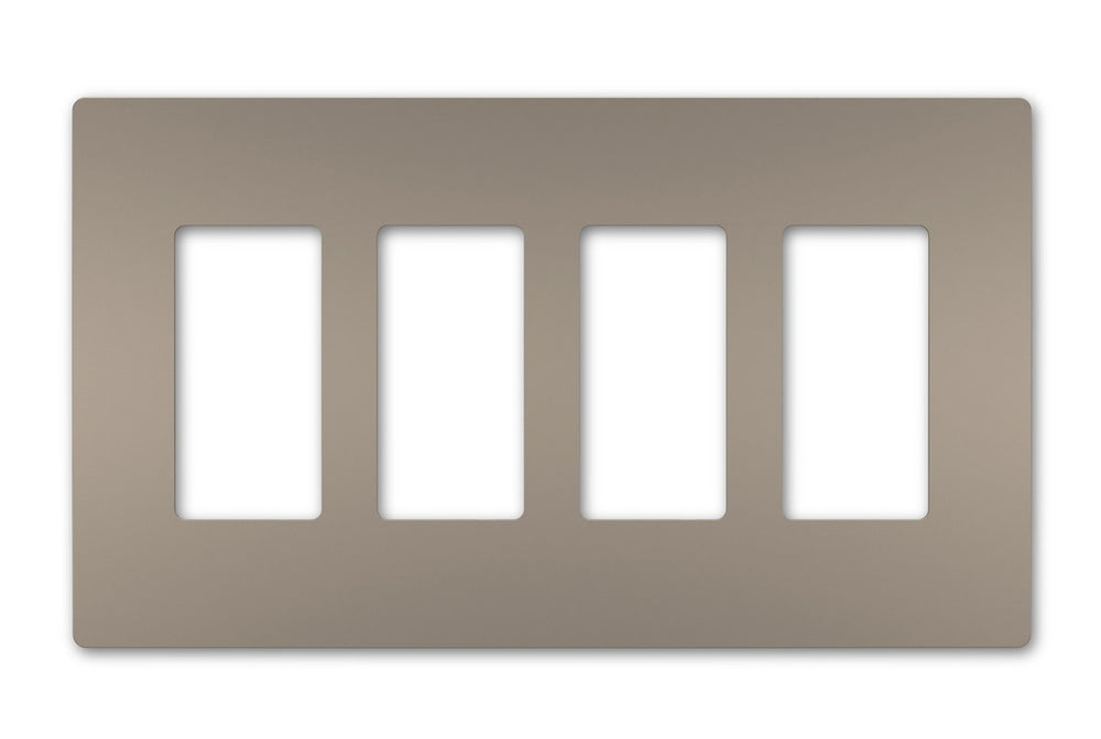 Legrand Canada - Four-Gang Screwless Wall Plate - Nickel- Union Lighting Luminaires Decor