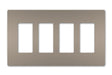 Legrand Canada - Four-Gang Screwless Wall Plate - Nickel- Union Lighting Luminaires Decor