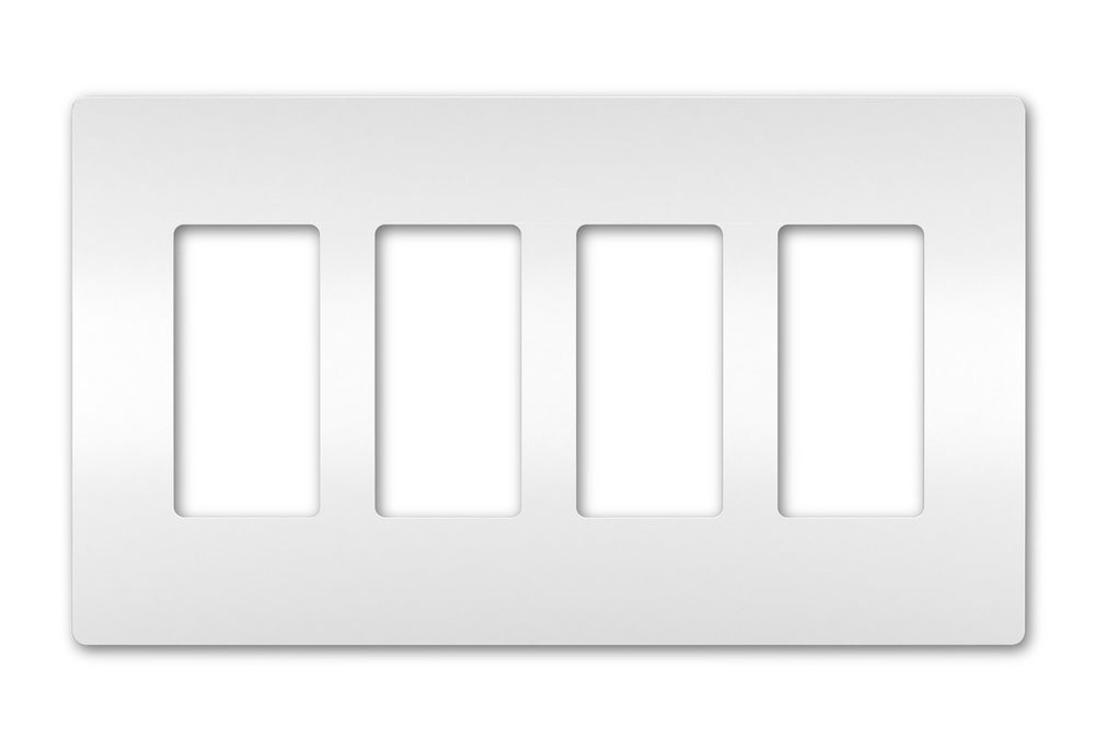 Legrand Canada - Four-Gang Screwless Wall Plate - White- Union Lighting Luminaires Decor