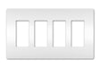 Legrand Canada - Four-Gang Screwless Wall Plate - White- Union Lighting Luminaires Decor