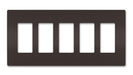 Legrand Canada - Five-Gang Screwless Wall Plate - Brown- Union Lighting Luminaires Decor
