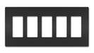 Legrand Canada - Five-Gang Screwless Wall Plate - Black- Union Lighting Luminaires Decor