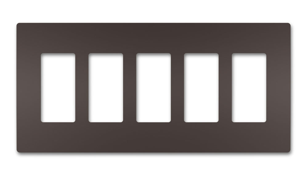 Legrand Canada - Five-Gang Screwless Wall Plate - Dark Bronze- Union Lighting Luminaires Decor