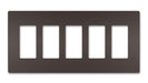 Legrand Canada - Five-Gang Screwless Wall Plate - Dark Bronze- Union Lighting Luminaires Decor