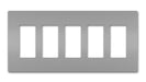 Legrand Canada - Five-Gang Screwless Wall Plate - Gray- Union Lighting Luminaires Decor