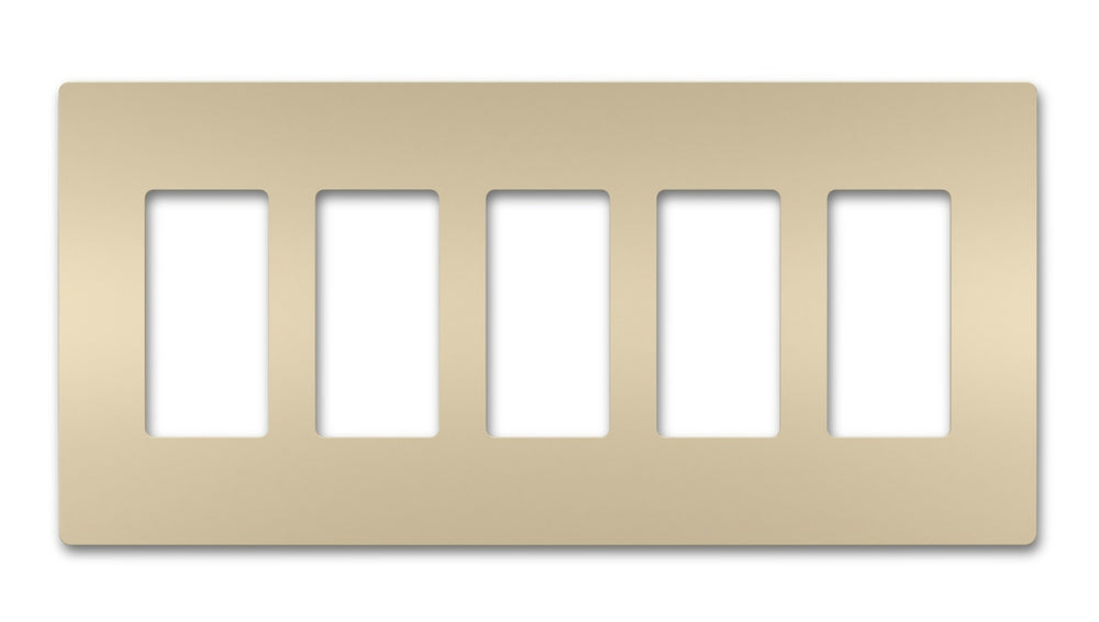 Legrand Canada - Five-Gang Screwless Wall Plate - Ivory- Union Lighting Luminaires Decor