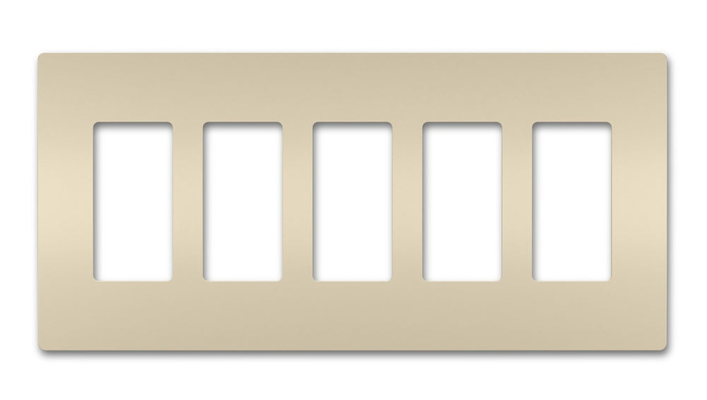 Legrand Canada - Five-Gang Screwless Wall Plate - Light Almond- Union Lighting Luminaires Decor