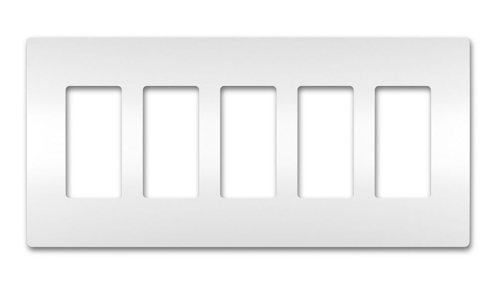 Legrand Canada - Five-Gang Screwless Wall Plate - White- Union Lighting Luminaires Decor