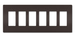 Legrand Canada - Six-Gang Screwless Wall Plate - Brown- Union Lighting Luminaires Decor