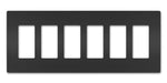 Legrand Canada - Six-Gang Screwless Wall Plate - Black- Union Lighting Luminaires Decor