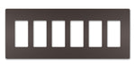 Legrand Canada - Six-Gang Screwless Wall Plate - Dark Bronze- Union Lighting Luminaires Decor