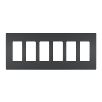 Legrand Canada - Six-Gang Screwless Wall Plate - Graphite- Union Lighting Luminaires Decor