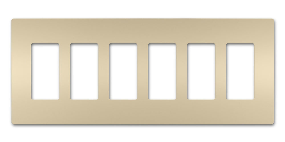Legrand Canada - Six-Gang Screwless Wall Plate - Ivory- Union Lighting Luminaires Decor