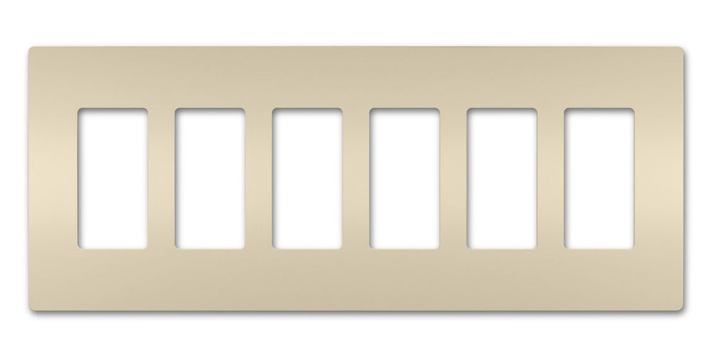 Legrand Canada - Six-Gang Screwless Wall Plate - Light Almond- Union Lighting Luminaires Decor