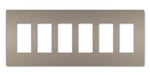 Legrand Canada - Six-Gang Screwless Wall Plate - Nickel- Union Lighting Luminaires Decor