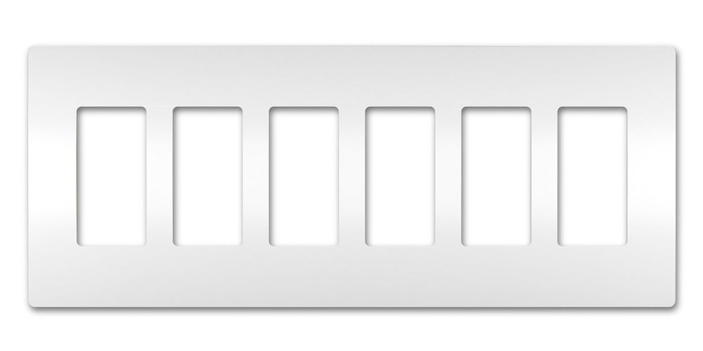 Legrand Canada - Six-Gang Screwless Wall Plate - White- Union Lighting Luminaires Decor