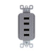 Legrand Canada - Quad USB Charger - Grey- Union Lighting Luminaires Decor