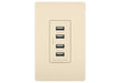 Legrand Canada - Quad USB Charger - Light Almond- Union Lighting Luminaires Decor