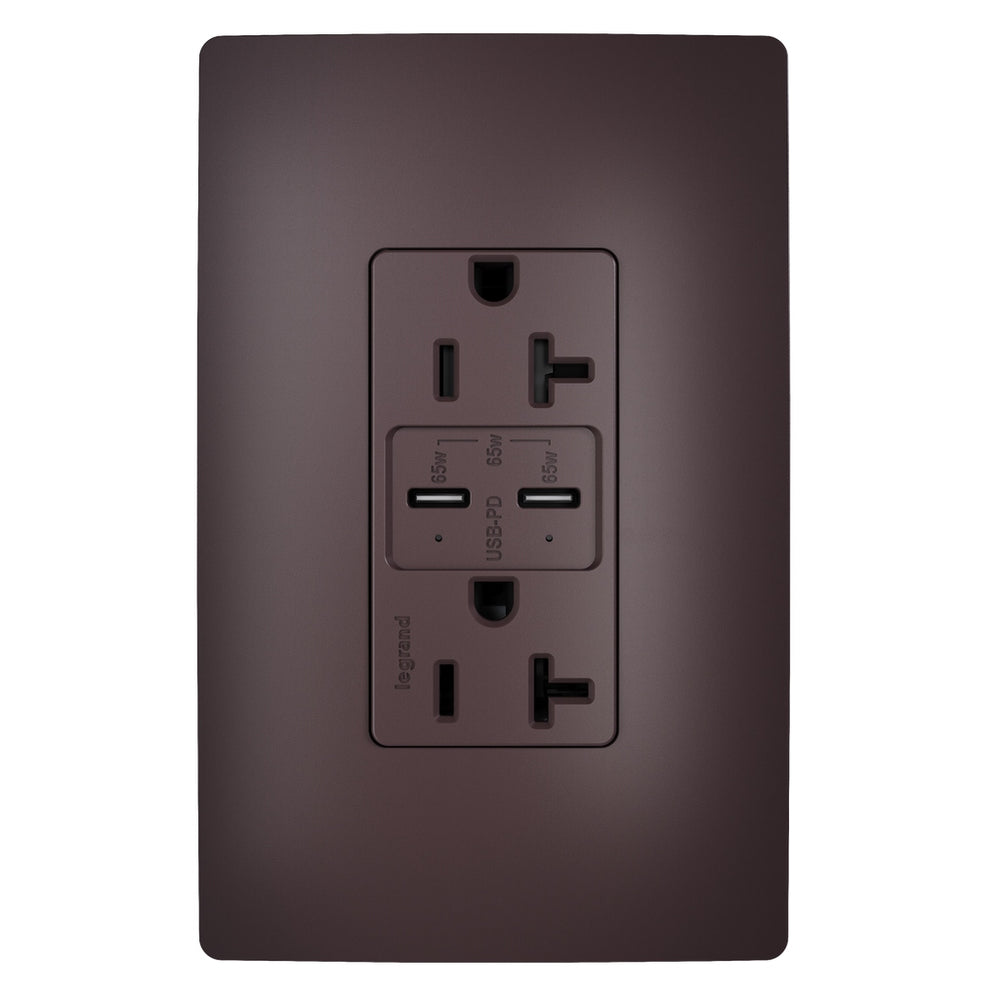 Legrand Canada - 65W Commercial USB Outlet, Type C, 20A, Tamper-Resistant- Union Lighting Luminaires Decor