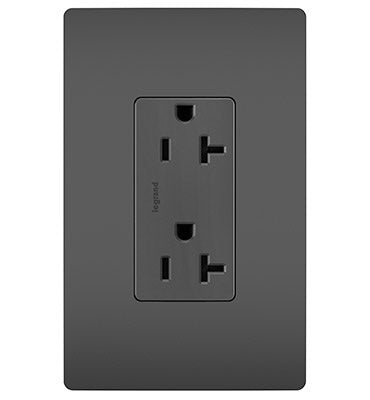 Legrand Canada - Spec Grade 20A Tamper-Resistant Receptacles - Black- Union Lighting Luminaires Decor