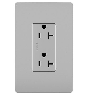 Legrand Canada - Spec Grade 20A Tamper-Resistant Receptacle - Gray- Union Lighting Luminaires Decor