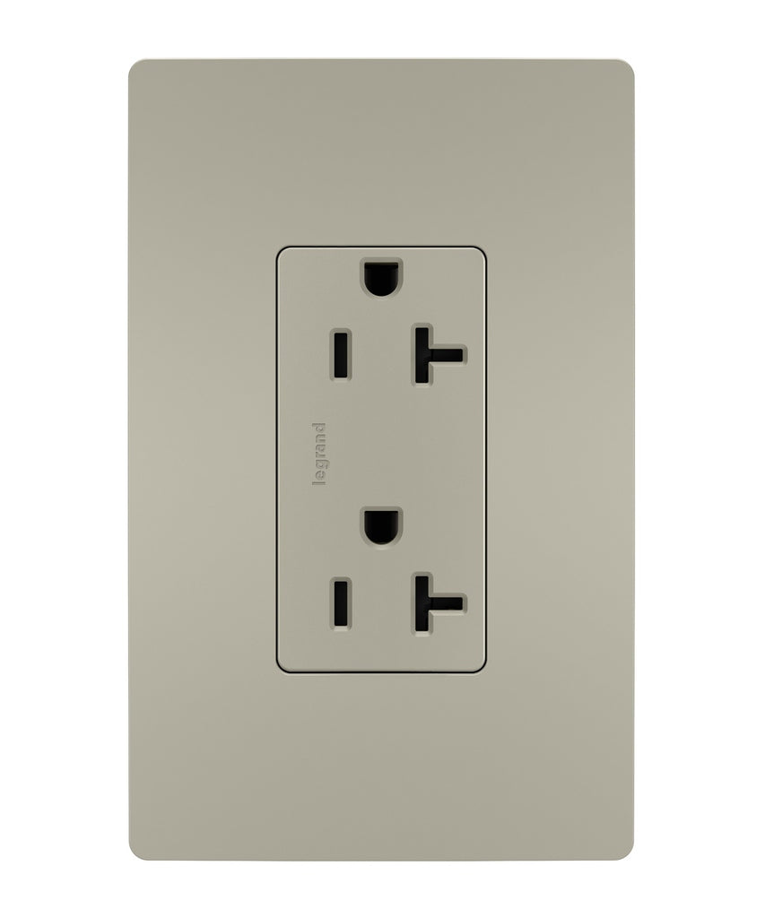 Legrand Canada - Spec Grade 20A Tamper-Resistant Receptacle - Nickel- Union Lighting Luminaires Decor