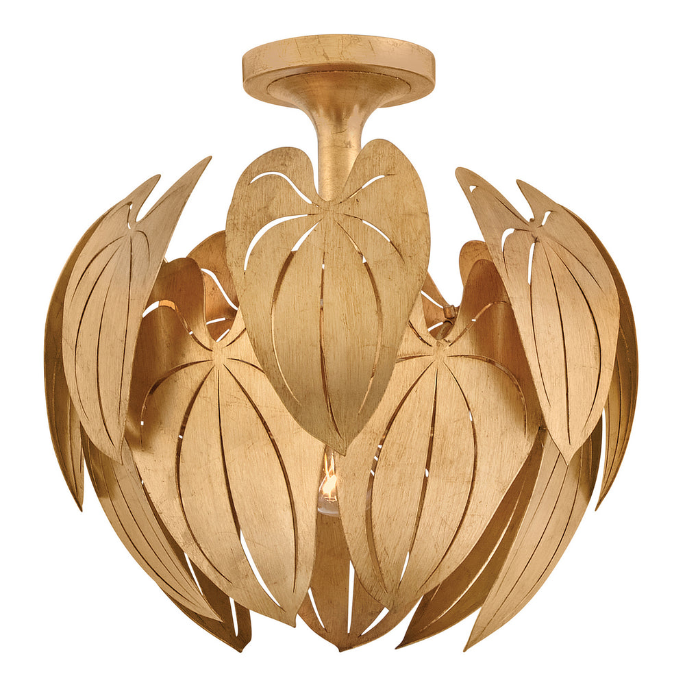 Fredrick Ramond Canada - LED Convertible Semi-Flush Mount - Camille - Distressed Brass- Union Lighting Luminaires Decor