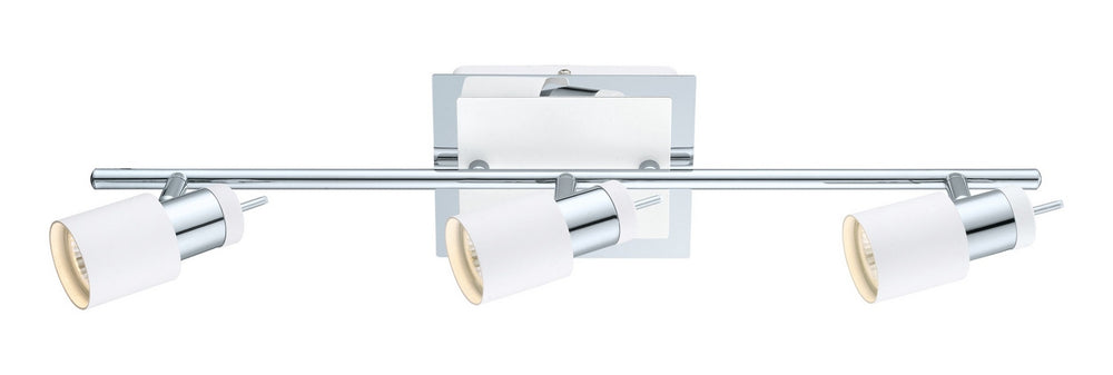 Eglo Canada - Three Light Fixed Track Light - Davida - Chrome & White- Union Lighting Luminaires Decor