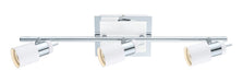 Eglo Canada - Three Light Fixed Track Light - Davida - Chrome & White- Union Lighting Luminaires Decor
