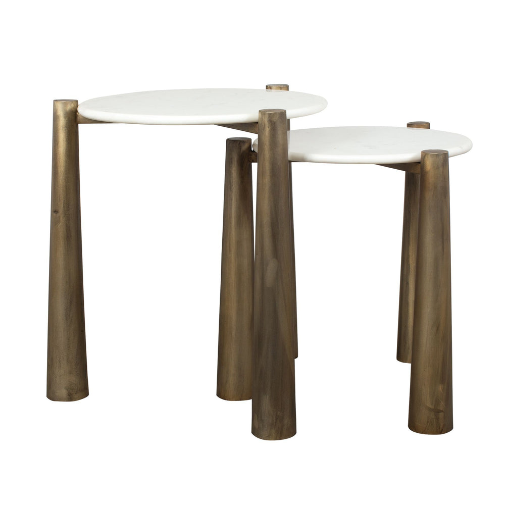 Uttermost - Nesting Tables Set/2 - Claridge - Antique Gold- Union Lighting Luminaires Decor