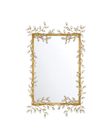Currey and Company - Mirror - Forget-Me-Not - Clear/Chinois Gold Leaf- Union Lighting Luminaires Decor