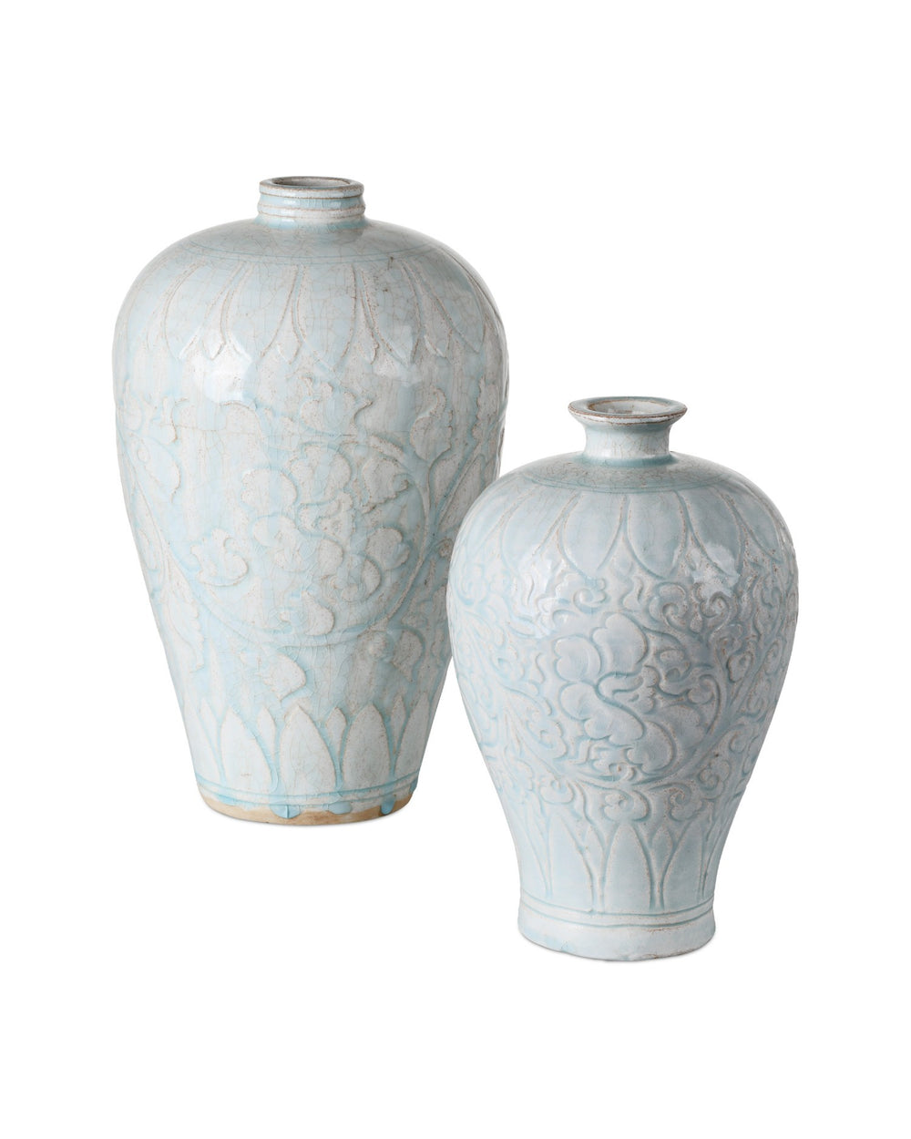 Currey and Company - Vase - Nanjing - Light Blue- Union Lighting Luminaires Decor