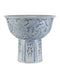 Currey and Company - Bowl - Ming Offering Pedestal Bowl - Blue / Off-White- Union Lighting Luminaires Decor
