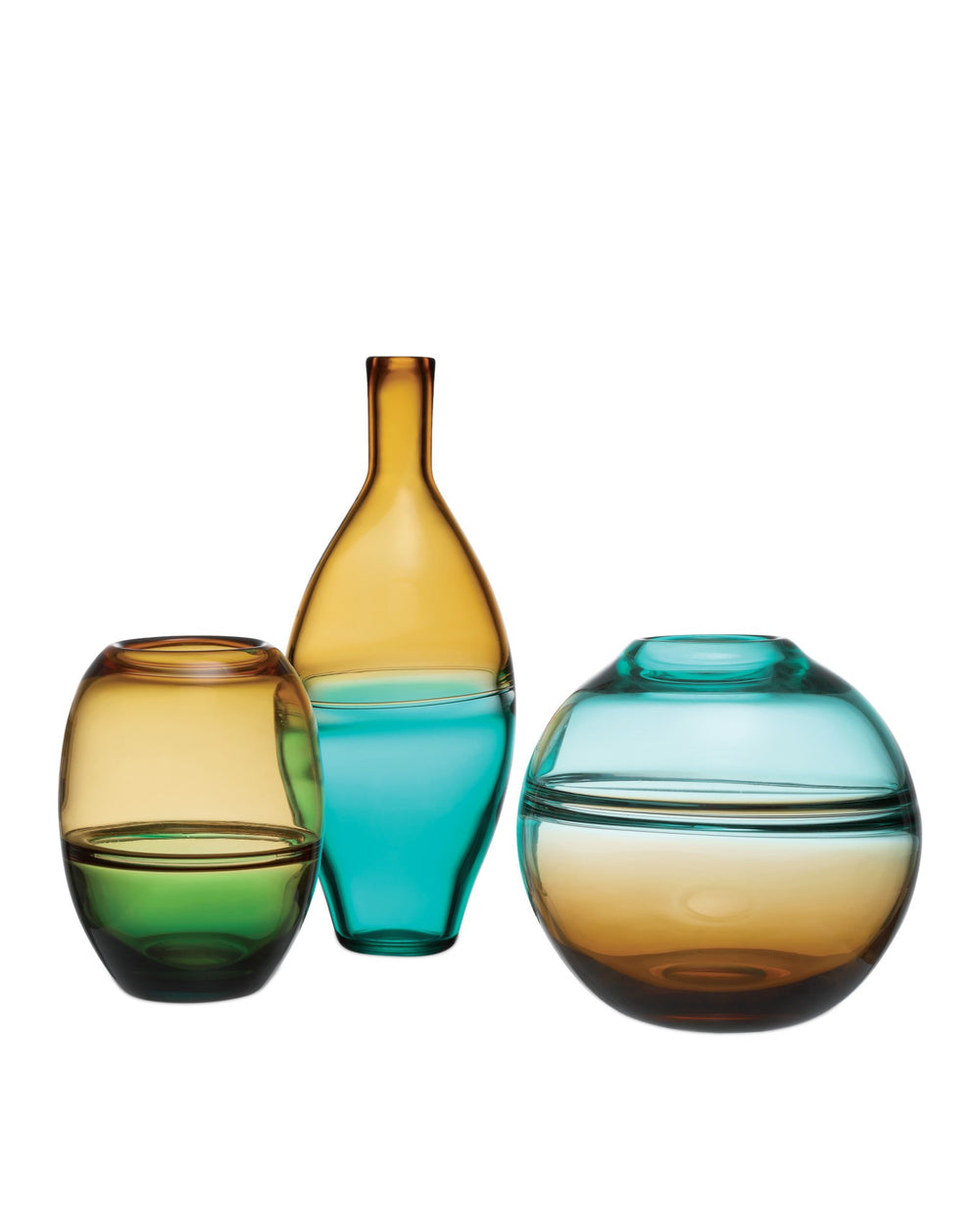 Currey and Company - Vase - Tapio - Aqua Blue/Amber/Green- Union Lighting Luminaires Decor