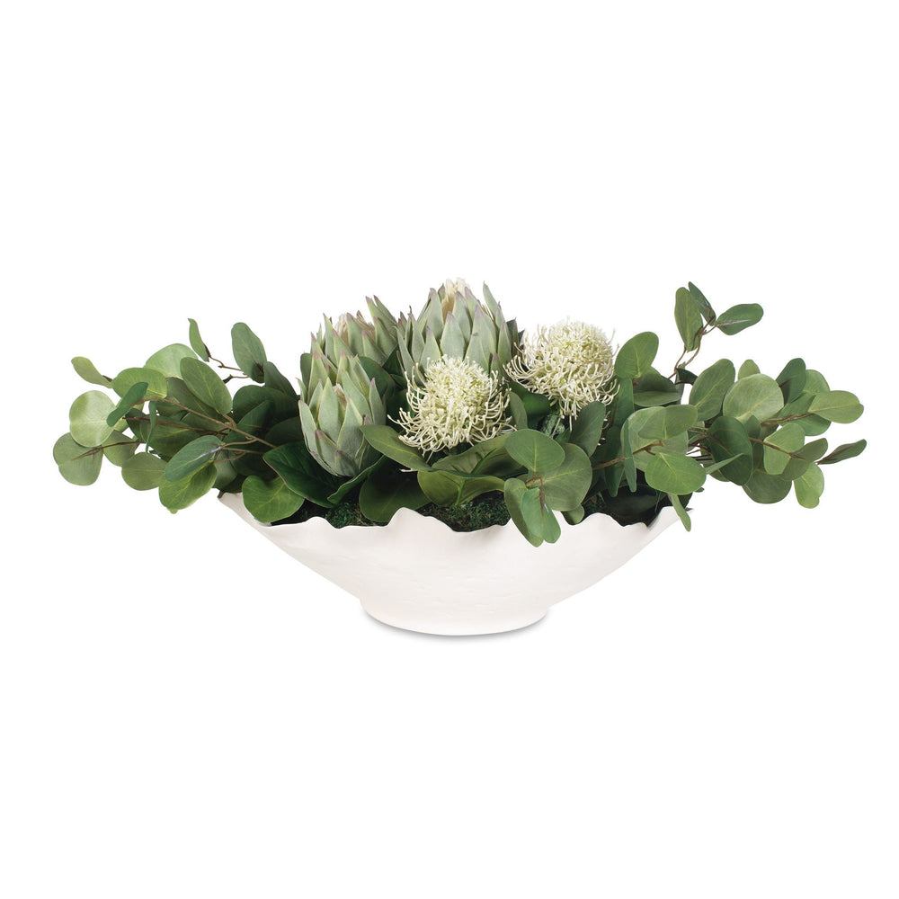 Uttermost - Bowl Centerpiece - Protea Blooms - White- Union Lighting Luminaires Decor