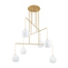 Thesis Canada - Six Light Chandelier - Bryony - Brushed Gold- Union Lighting Luminaires Decor