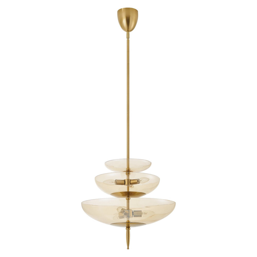 Thesis Canada - Six Light Pendant - Fiorello - Brushed Gold- Union Lighting Luminaires Decor